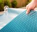 Solar pool cover showing bubble layer design